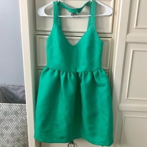 NWOT green fit and flare mini dress